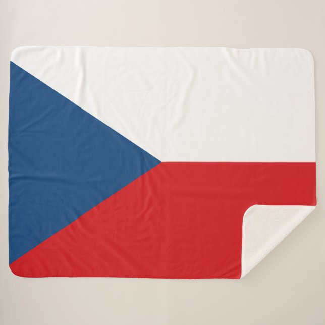 Czech Flag Sherpa Blanket (Front (Horizontal))