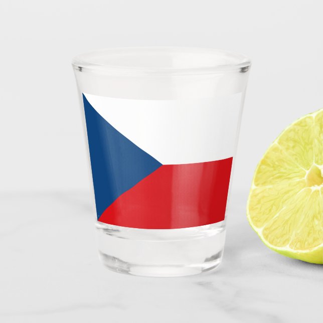 Czech Flag Shot Glass (Front)