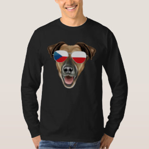 Czech Flag Smooth Fox Terrier Dog Czech Republic P T-Shirt
