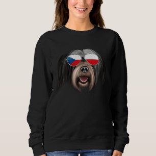 Czech Flag Tibetan Terrier Dog Czech Republic Pock Sweatshirt