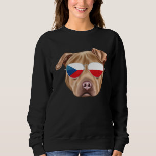 Czech Flag Usa Staffordshire Terrier Czech Republi Sweatshirt
