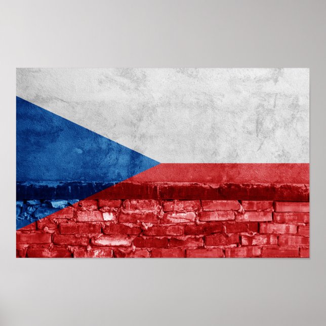 Czech flag wall poster (Front)