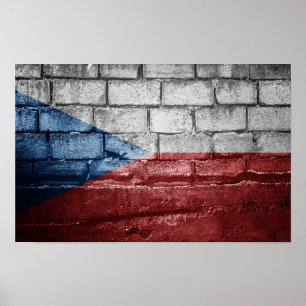 Czech flag wall poster