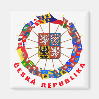 Czech Flags Pinwheel Magnet
