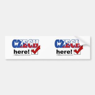 Czech Here (light) Bumper Sticker