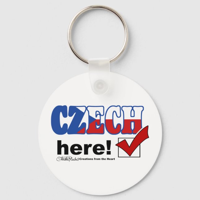 Czech Here (light) Key Ring (Front)