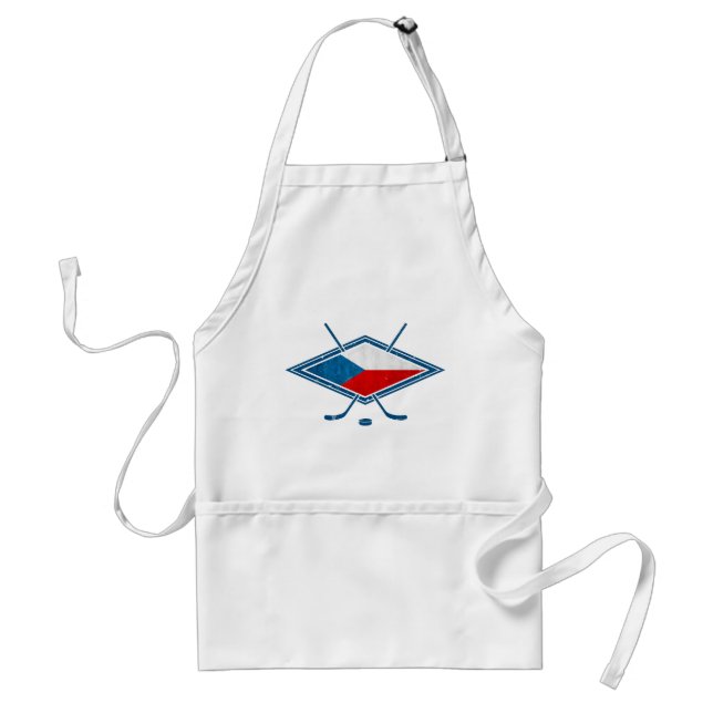 Czech Hockey Flag Logo český Apron (Front)