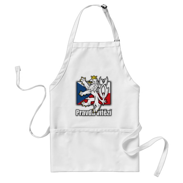 Czech Lion Coat of Arms Flag Standard Apron (Front)