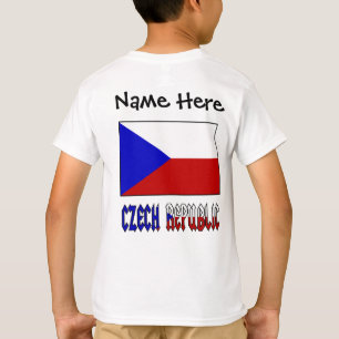 Czech Republic and Czech Flag Personalised T-Shirt