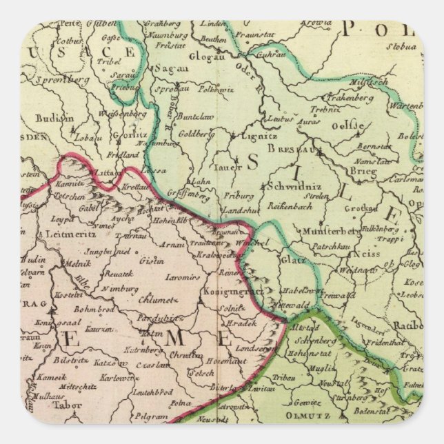 Czech Republic and Poland Square Sticker (Front)