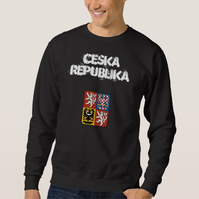 Czech Republic Ceska Republika with coat of arms Sweatshirt (Front)