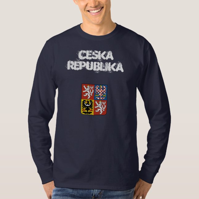 Czech Republic Ceska Republika with coat of arms T-Shirt (Front)