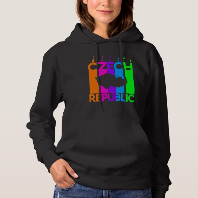 Czech Republic Colourful Bubbles Hoodie (Front)