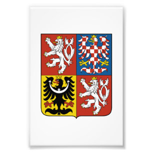 czech republic country coat arms symbol emblem fla photo print