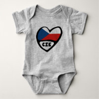 Czech Republic Country Code Flag Heart, CZE