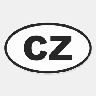 Czech Republic - CZ - European Oval Sticker