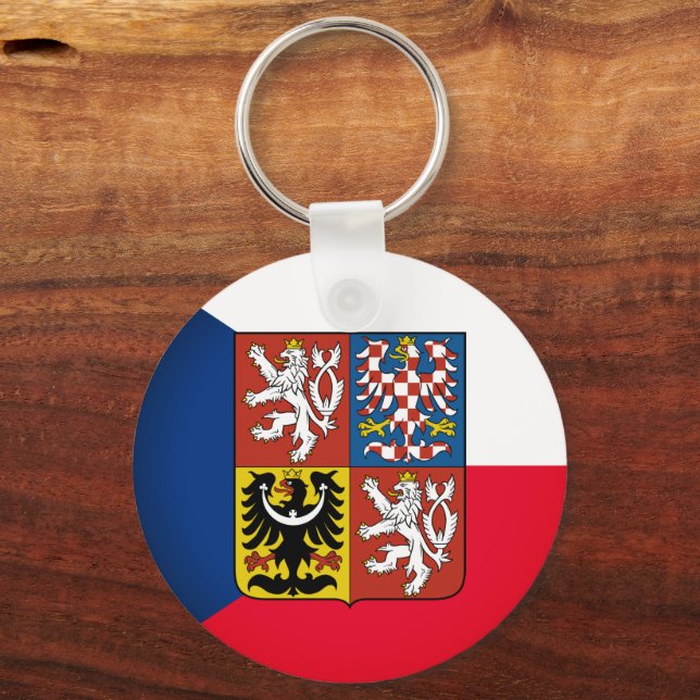 Czech Republic & Czech Flag fashion / sports fans Key Ring (Front)