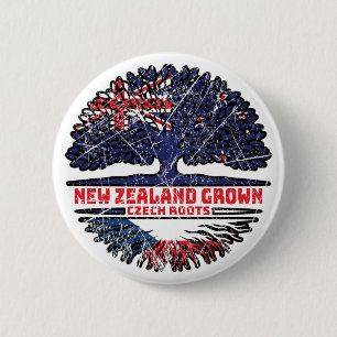 Czech Republic Czech New Zealander New Zealand 6 Cm Round Badge