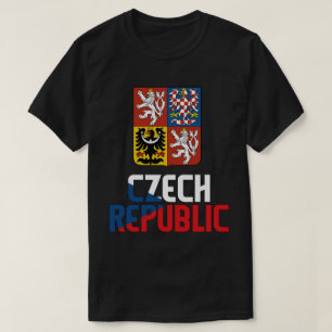 Czech Republic Flag and Coat Of Arms Patriotic T-Shirt