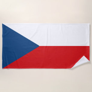 Czech Republic Flag Beach Towel