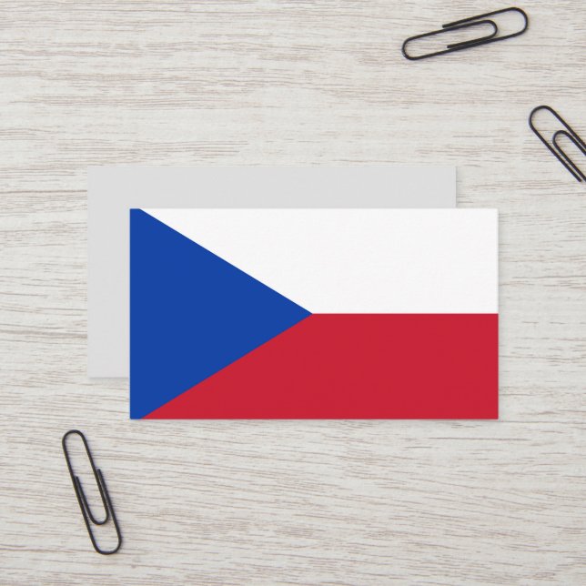 Czech Republic flag Business Card (Front/Back In Situ)