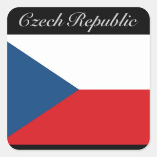 Czech Republic Flag - Ceska Republika Square Sticker