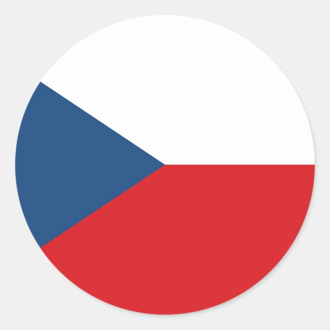 Czech Republic Flag Classic Round Sticker (Front)
