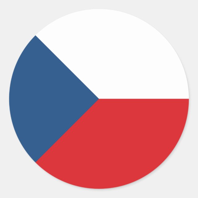 Czech Republic Flag Classic Round Sticker (Front)