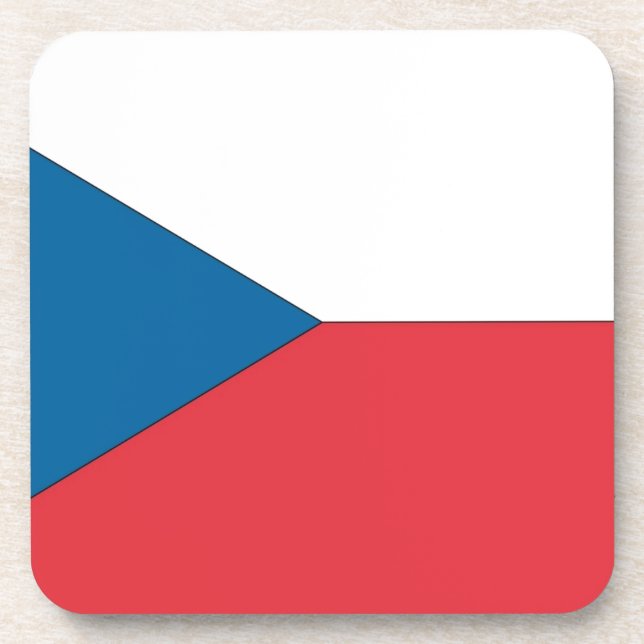Czech Republic Flag Coaster (Front)
