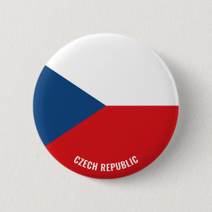 Czech Republic Flag Cute Patriotic 6 Cm Round Badge