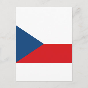 Czech Republic Flag CZ Postcard