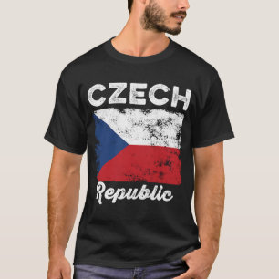 Czech Republic Flag Distressed Men Women Kids Cz T-Shirt