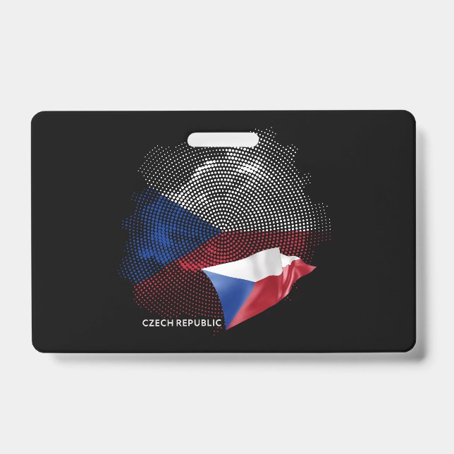 Czech Republic flag ID Badge (Front)