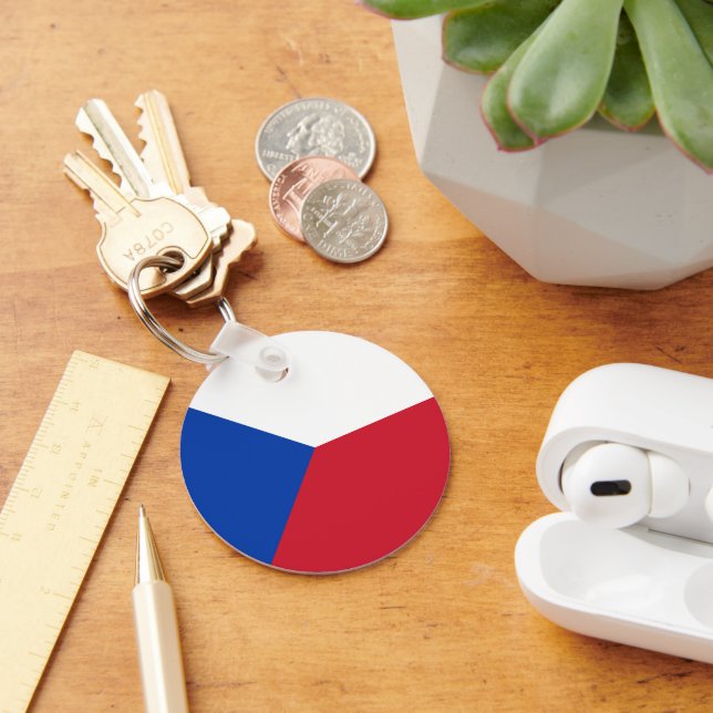 Czech Republic flag Key Ring (Desk)