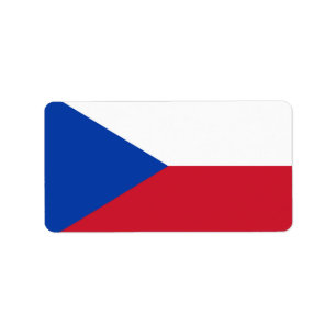 Czech Republic flag Label
