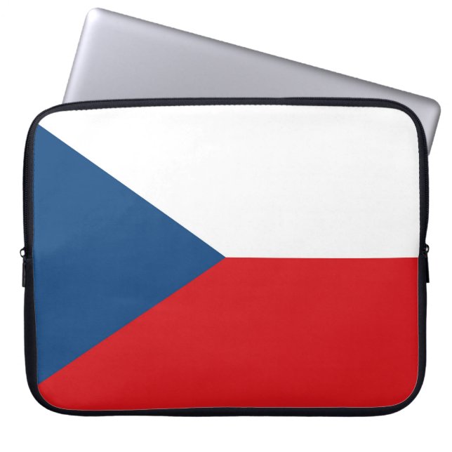 Czech Republic Flag Laptop Sleeve (Front)