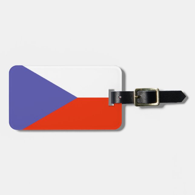 Czech Republic Flag Luggage Tag (Front Horizontal)