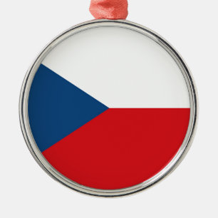 Czech Republic Flag Metal Tree Decoration