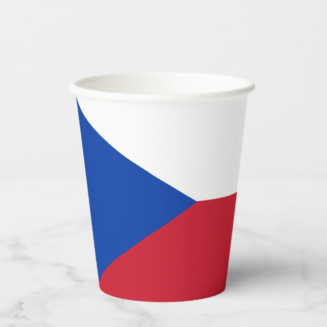 Czech Republic flag Paper Cups (Front)
