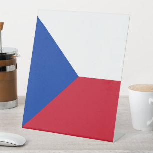 Czech Republic flag Pedestal Sign