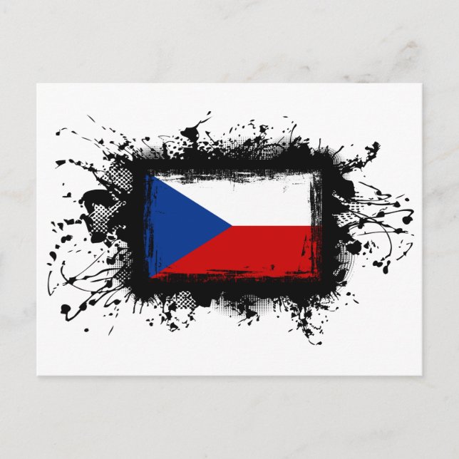 Czech Republic Flag Postcard (Front)