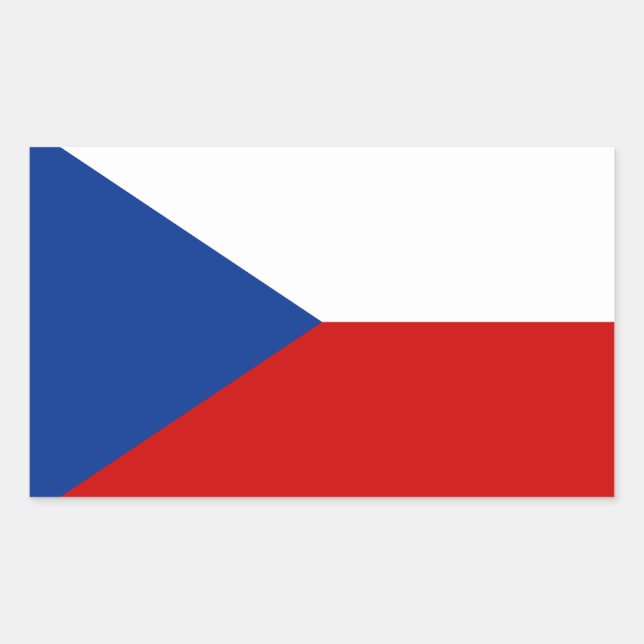 Czech Republic Flag Rectangular Sticker (Front)