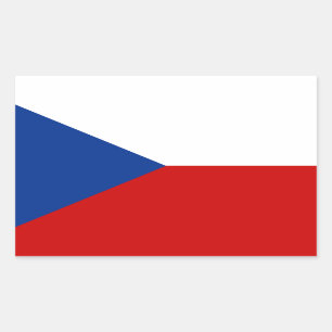 Czech Republic Flag Rectangular Sticker