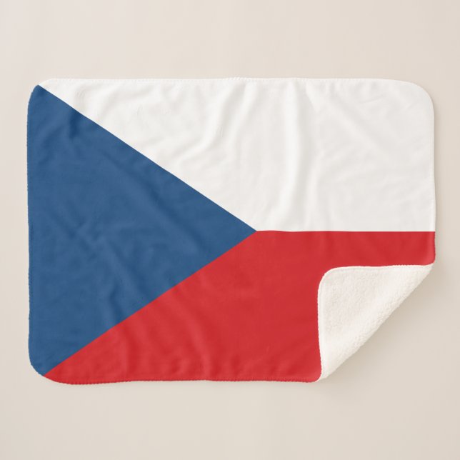Czech Republic Flag Sherpa Blanket (Front (Horizontal))