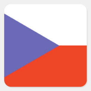 Czech Republic Flag Square Sticker