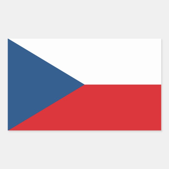 Czech Republic Flag Sticker (Front)
