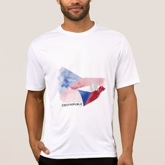 Czech Republic flag T-Shirt (Front)