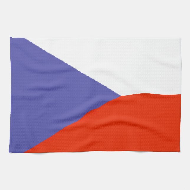 Czech Republic Flag Tea Towel (Horizontal)