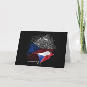 Czech Republic flag Thank You Card