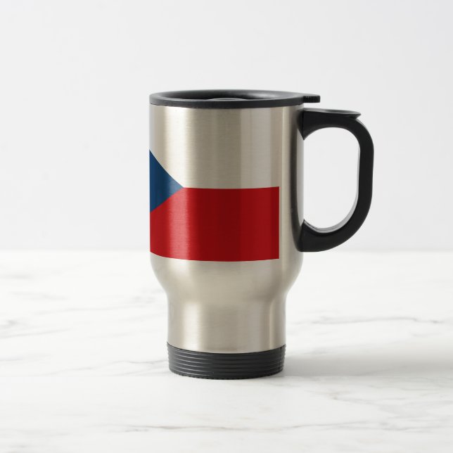 Czech Republic Flag Travel Mug (Right)